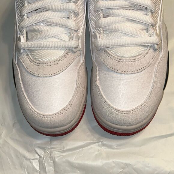 Air Jordan 4 RM Red & White Kids Leather Sneaker(Size 5.5Y) - Picture 12 of 12